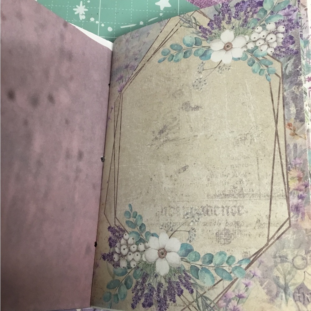 Handmade journal. Lavender themed journal - Picture 7 of 10